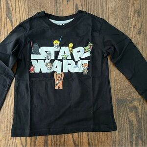 Star Wars Kids Black Long Sleeve Shirt 5T new